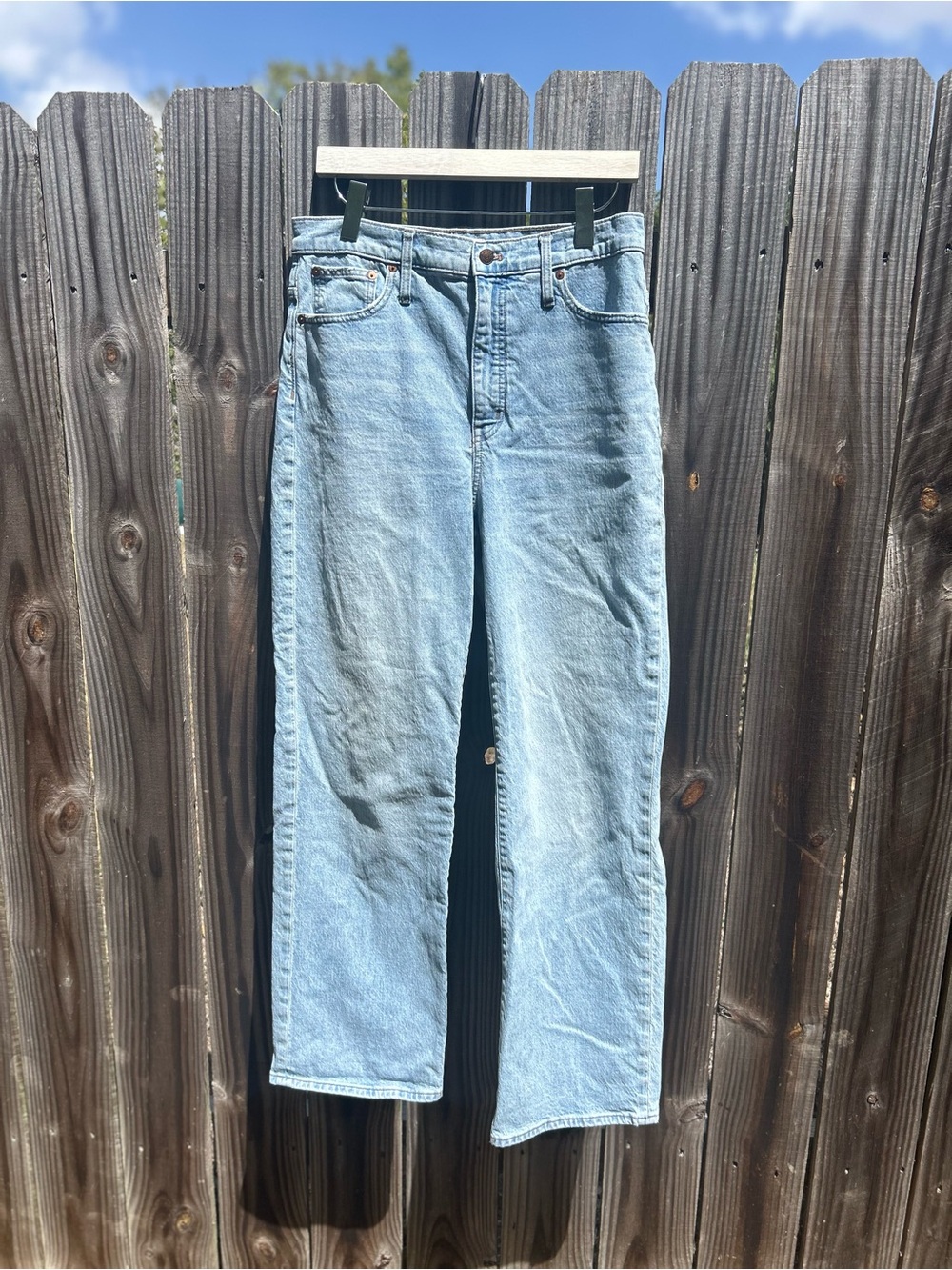 Madewell Light Wash “Slim Wide Leg” Trouser Cut Jeans SZ 30
